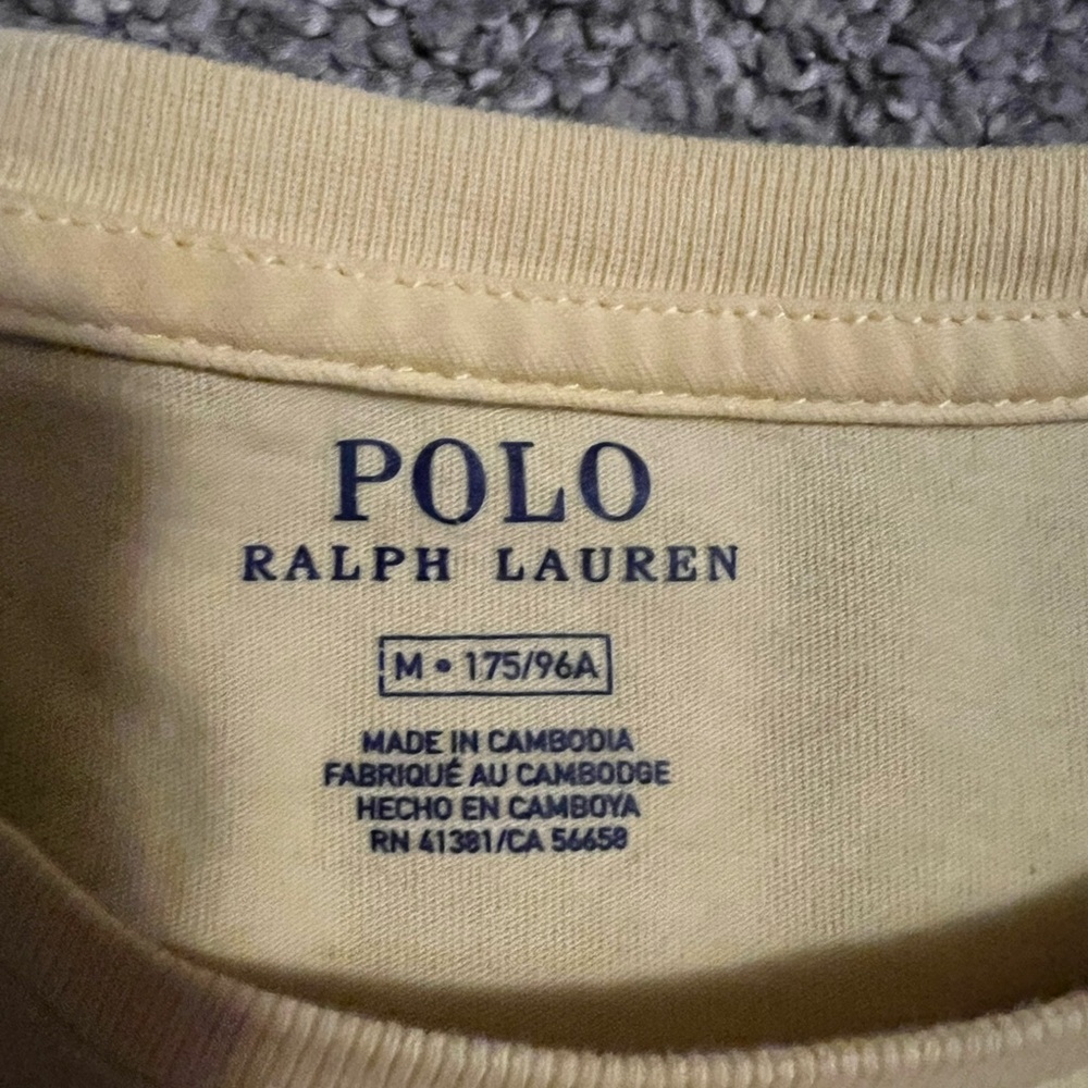 Polo by Ralph Lauren Men's Yellow T-Shirt - Picture 2 of 4